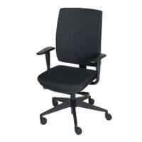 Chaise de bureau Schaffenburg 350-NEN avec support lombaire en tissu Noir