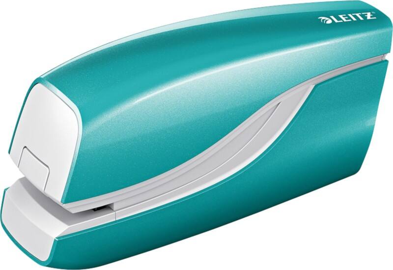 Leitz NeXXt WOW Elektrische nietmachine 5566 Halve strip 10 Vellen IJsblauw E1 Kunststof, Metaal