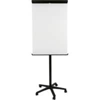 Tableau mobile Bi-Office Acier 75 x 200 cm (l x h) Noir