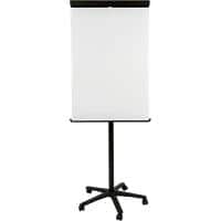 Tableau mobile Bi-Office Acier 75 x 200 cm (l x h) Noir