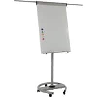 Tableau mobile Bi-Office Acier Gris