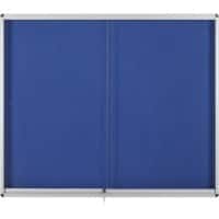 Vitrine d'affichage verrouillable Bi-Office Exhibit Indoor Non Magnétique 8 x A4 Montage mural 96,7 x 70,6 cm (l x h) cm Bleu