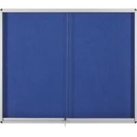 Vitrine d'affichage verrouillable Bi-Office Exhibit Indoor Non Magnétique 8 x A4 Verrouillable 96,7 (L) x 70,6 (H) cm Bleu