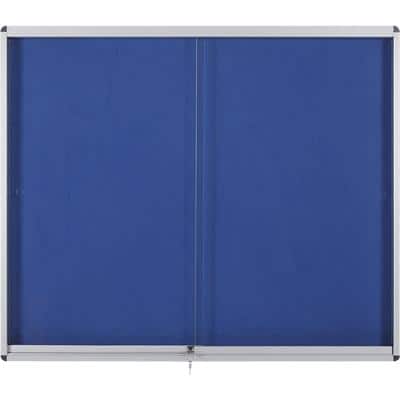 Bi-Office Memobord voor wandmontage Vergrendelbaar Exhibit Indoor 66.1 x 92,6 cm Blauw