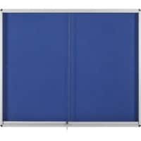 Bi-Office Exhibit Indoor 
Vergrendelbaar notitiebord Niet magnetisch 12 x A4 96,7 (B) x 92,6 (H) cm Blauw