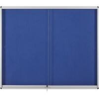 Bi-Office Exhibit Indoor Vitrine Niet magnetisch 12 x A4 Ja 96,7 (B) x 92,6 (H) cm Blauw