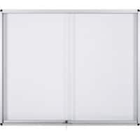Vitrine d'affichage verrouillable Bi-Office Exhibit Indoor Magnétique 8 x A4 Verrouillable 96,7 (L) x 70,6 (H) cm Blanc