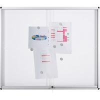 Vitrine d'affichage verrouillable Bi-Office Exhibit Indoor Magnétique 12 x A4 Montage mural 96,7 x 92,6 cm (l x h) cm Blanc
