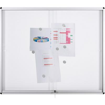 Bi-Office Memobord voor wandmontage Vergrendelbaar Exhibit Indoor 92.6 x 96,7 cm Wit