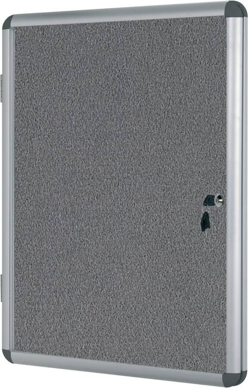 Vitrine d'affichage verrouillable Bi-Office Enclore Indoor Non Magnétique 9 x A4 Verrouillable 72 (L) x 98,1 (H) cm Gris