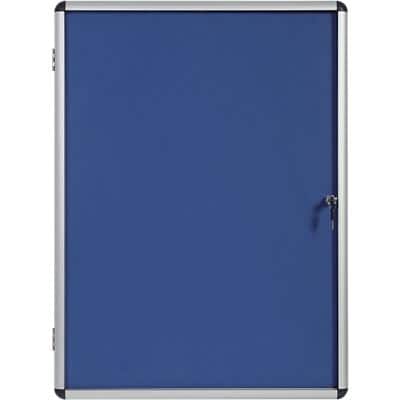 Vitrine d'affichage verrouillable Bi-Office Enclore Indoor Non Magnétique 16 x A4 Montage mural 94 x 128,8 cm (l x h) Bleu