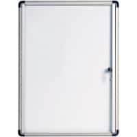 Vitrine d'affichage verrouillable Bi-Office Enclore Indoor Budget Magnétique 1 x A4 Verrouillable Acier Laqué 28,9 (L) x 37,9 (H) cm Blanc