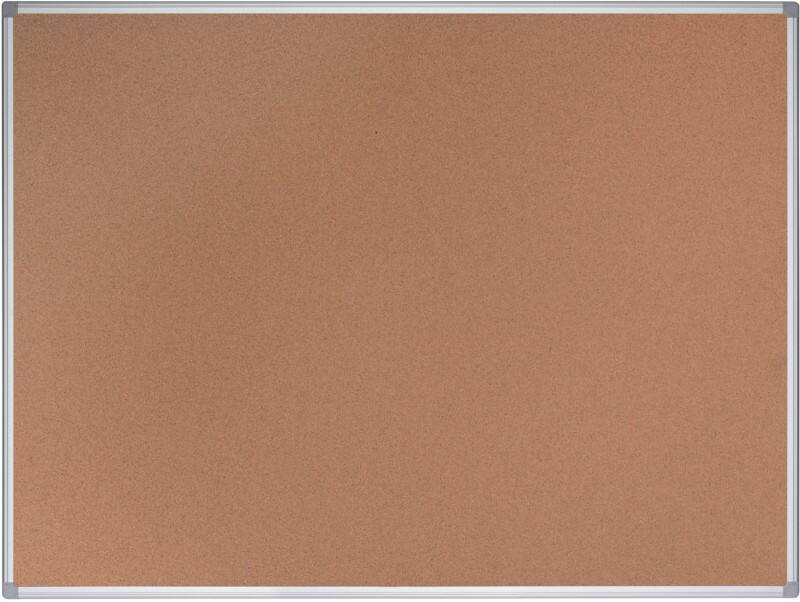 Tableau d'affichage Bi-Office Earth Montage mural Non Magnétique Liège 45 x 60 cm (l x h) Aluminium Brun