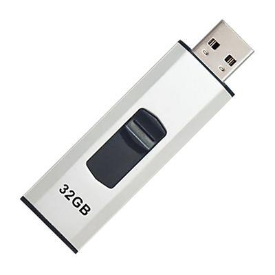 Ativa USB 2.0 USB-stick Slider 32 GB Zilver, zwart
