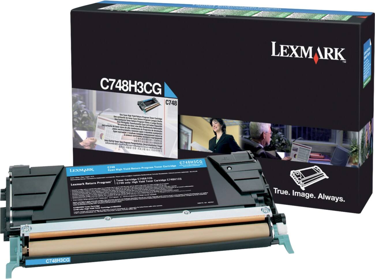 Lexmark C748H3CG Origineel Tonercartridge Cyaan