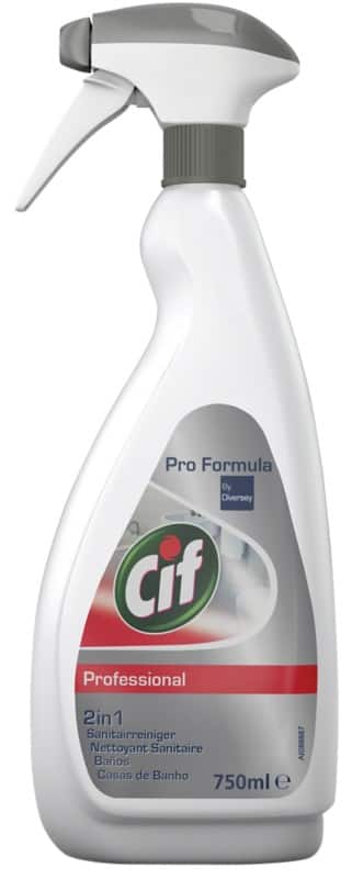 Nettoyant sanitaire spray Cif 2-en-1 750 ml