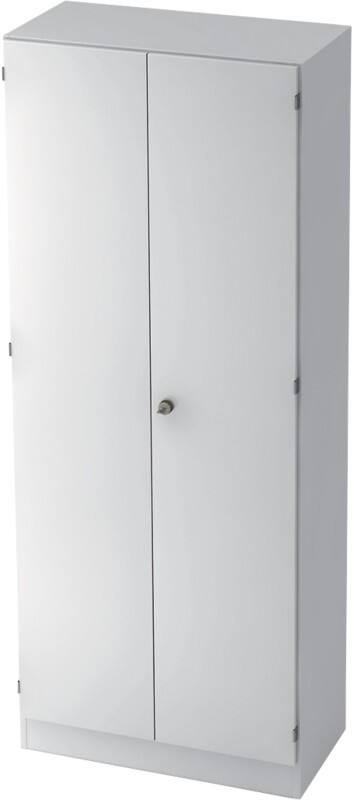 Armoire Hammerbacher Aggloméré 5 Étagères Verrouillable 800 x 420 x 2004 mm Blanc