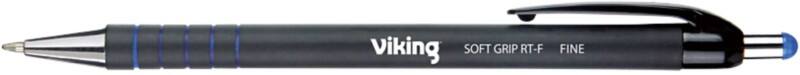 Foray Soft Grip RT-F Intrekbaar Balpen Blauw 0,3 mm Fijn Ronde punt