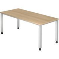 Hammerbacher Q Series Hoogteverstelbaar Bureau Rechthoekig Eiken 4 voeten 1.800 (B) x 685 (H) mm Hout