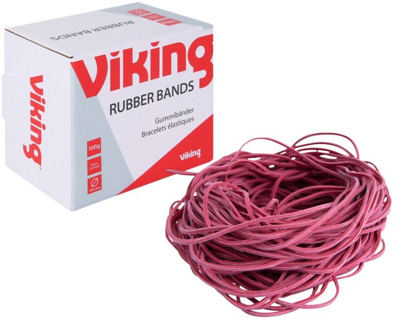 Viking Elastieken 150 x 1,5 mm Ø 100 mm Rood 100 g