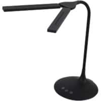 Alba LEDTWIN N Bureaulamp LED Zwart Batterij, USB 120 x 340 x 360 mm