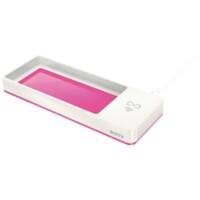 Leitz WOW Bureau Organizer Duokleur met Qi Inductie Oplader Wit, Roze 26,6 x 10,1 x 2,8 cm