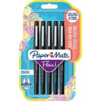 Stylo-feutre Papermate Flair Fine 0.7 mm Noir 5 Unités