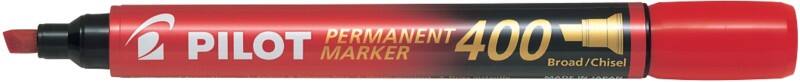 Pilot Super Grip 400 Permanentmarker Breed Beitelpunt 1,5 - 4 mm Rood