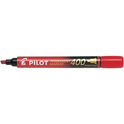 Pilot Super Grip 400 Permanentmarker Breed Beitelpunt 1,5 - 4,0 mm Rood