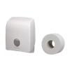 Ensemble distributeur de papier toilette et papier toilette Kleenex Ultra Papier, plastique Blanc 32,5 cm