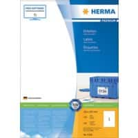 Étiquettes multifonctions HERMA Laser Premium Adhésif A4 Blanc 210 x 297 mm 100 Feuilles de 1 Étiquettes