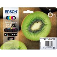 Epson 202XL Origineel Inktcartridge C13T02G74010 Zwart, foto zwart, cyaan, magenta, geel Multipack 5 Stuks