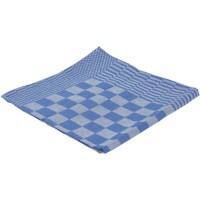 BETRA Theedoek 65 x 65 x 65 cm Blauw, wit 6 Stuks