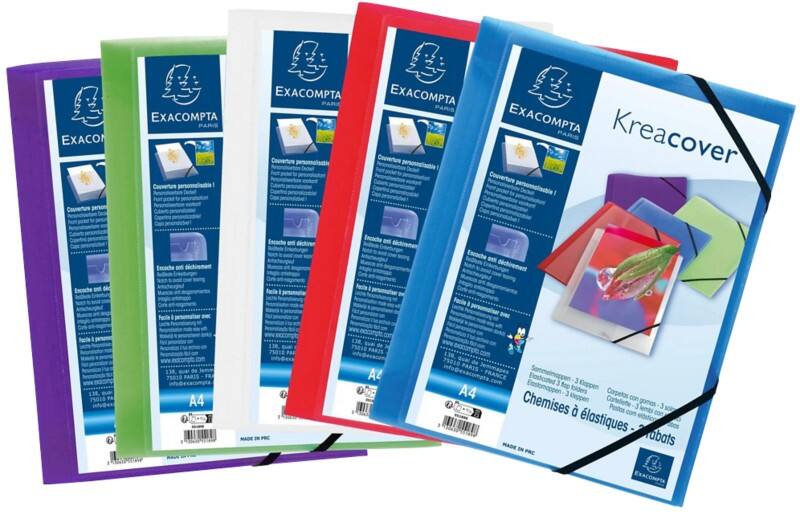 Exacompta 55189E Elastomap Kleurenassortiment A4 90 g/m² 5 stuks