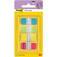 Post-it Indexen Rechthoekig 1,58 x 3,81 cm Kleurenassortiment Aqua 4 Stuks à 10 Strips