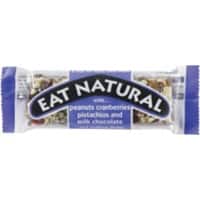 Barre de noix Eat Natural Cacahouète, cashews, cramberries et chocolat au lait Cacahuète, canneberge, chocolat au lait 12 Unités de 50 g