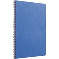 Clairefontaine Agebag A4 Blauw Lederlook kaft Spiraalschrift Geruit 50 Vellen