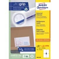 AVERY Zweckform Adresetiketten & Verzendetiketten 3483-200 Ultragrip A4 105 x 148 mm 220 Vellen à 4 Etiketten