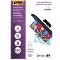 Fellowes ImageLast Enhance Lamineerhoes A3 Glanzend 80 micron (2 x 80) Transparant 100 Stuks