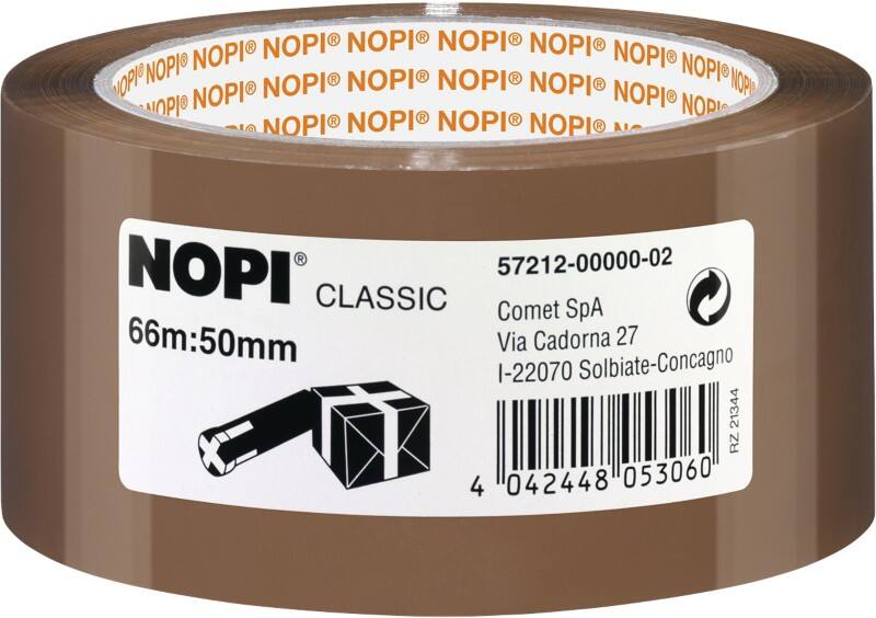 Nopi Verpakkingstape Classic 50 mm x 66 m Bruin