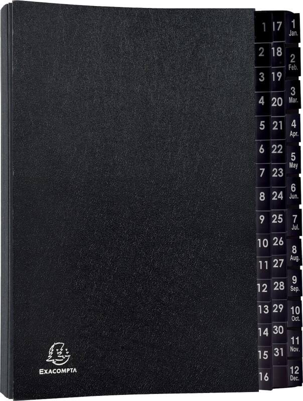 Exacompta Numerieke indeling A4 Zwart Karton 24 x 34 cm