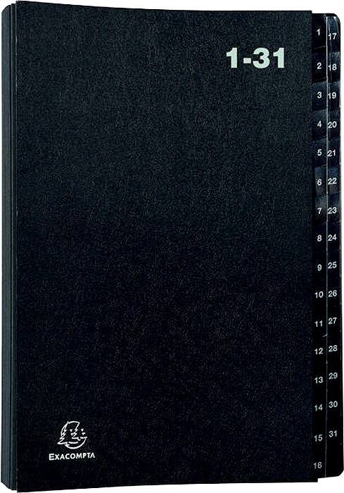 Trieur numérique extensible Exacompta 57032E A4 Noir Carton