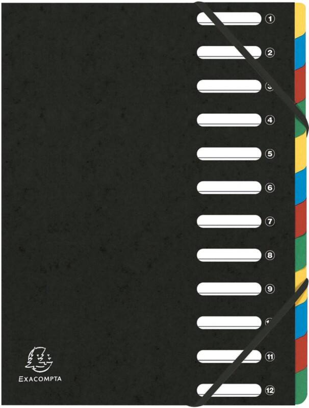 Trieur Exacompta 55121E A4 Noir Plastique 24 x 32 cm