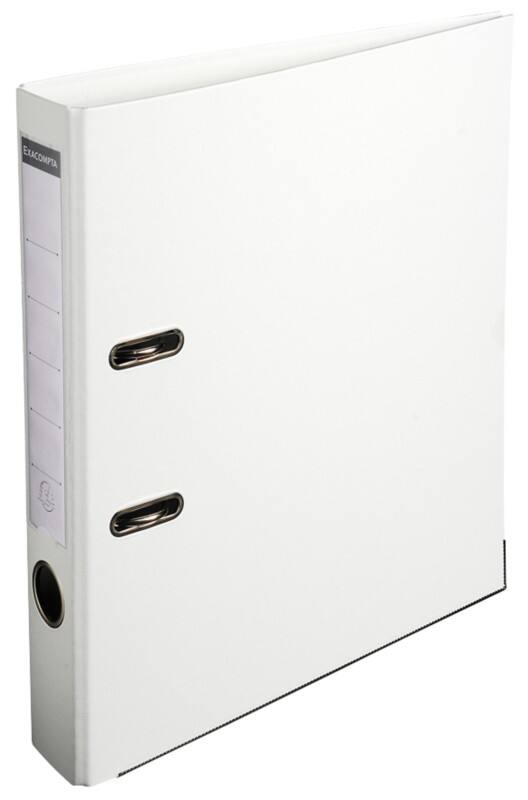 Exacompta Smal Ordner A4 50 mm Wit 2 Ringen 915402B Kunststof Glad Staand