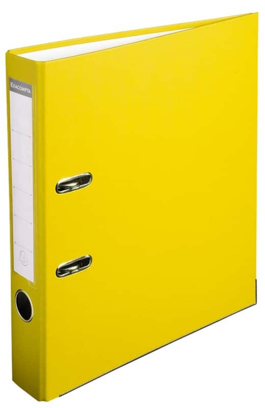 Exacompta Smal Ordner A4 50 mm Geel 2 Ringen 915404B Kunststof Staand