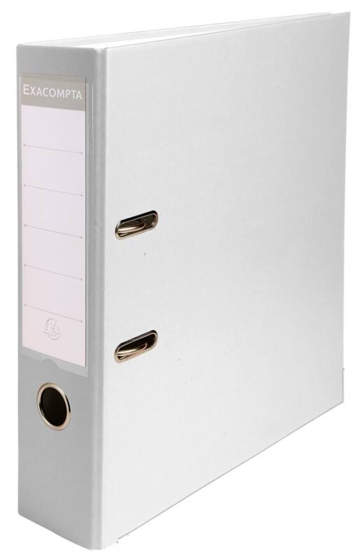 Exacompta Maxi Breed Ordner A4 75 mm Wit 2 Ringen 918402B Kunststof Glad Staand