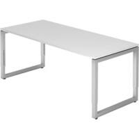 Bureau Hammerbacher R Series VRS Hauteur ajustable Rectangulaire Blanc Joue 1800 (L) x 800 (P) x 850 (H) mm Acier, Aggloméré