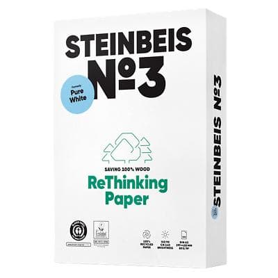 Steinbeis No.3 A3 Print-/ kopieerpapier EU Recycled 80 g/m² Glad Wit 500 Vellen