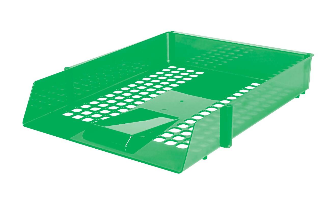 Niceday Brievenbakje Transparant groen A4 500 ve l Plastic 25,6 x 35 x 6,7 cm