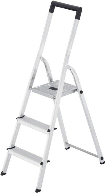 Hailo Trapladder L40 Easyclix Zilver, zwart 3 43 x 136 cm